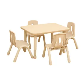 Elegant Height Adjustable Rectangular Table (4 or 6 Seats)