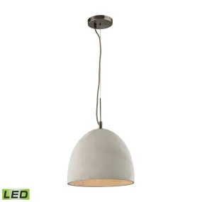 ELK Urban Form 1-Light Mini Pendant in Black Nickel with Natural Concrete Shade - Includes LED Bulb ELK Lighting 45334/1-LED