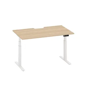 Enhance 1200mm x 600mm Electric Standing Desk – White / Autumn Oak, Height Adjustable