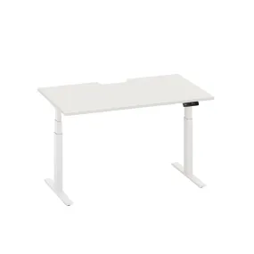 Enhance 1500mm x 800mm Electric Standing Desk – White / White, Height Adjustable
