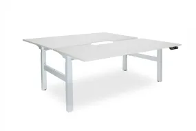 Enhance 1600mm x 800mm Electric Shared Standing Desk – White / White, Height Adjustable