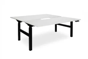 Enhance 1800mm x 800mm Electric Shared Standing Desk – Black / White, Height Adjustable