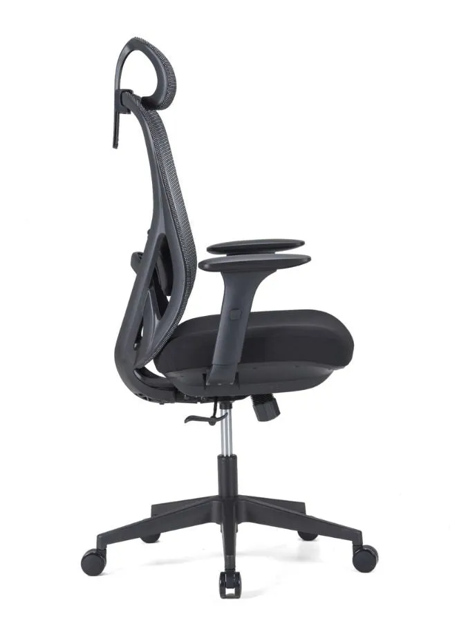 Ergonomic Office Chair with Adjustable Mesh Headrest, Lumbar Support, and Synchro Tilt Mechanism