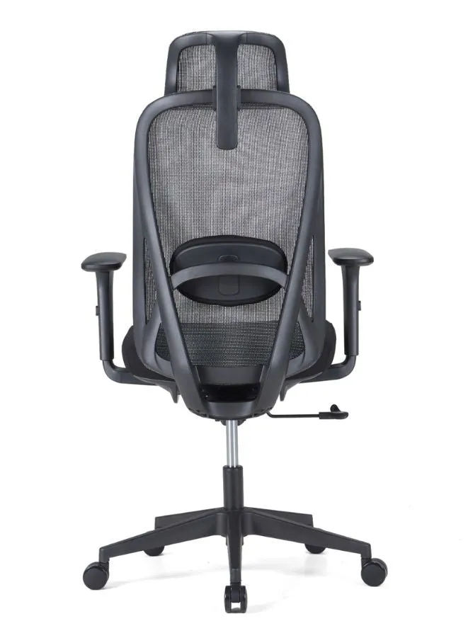 Ergonomic Office Chair with Adjustable Mesh Headrest, Lumbar Support, and Synchro Tilt Mechanism