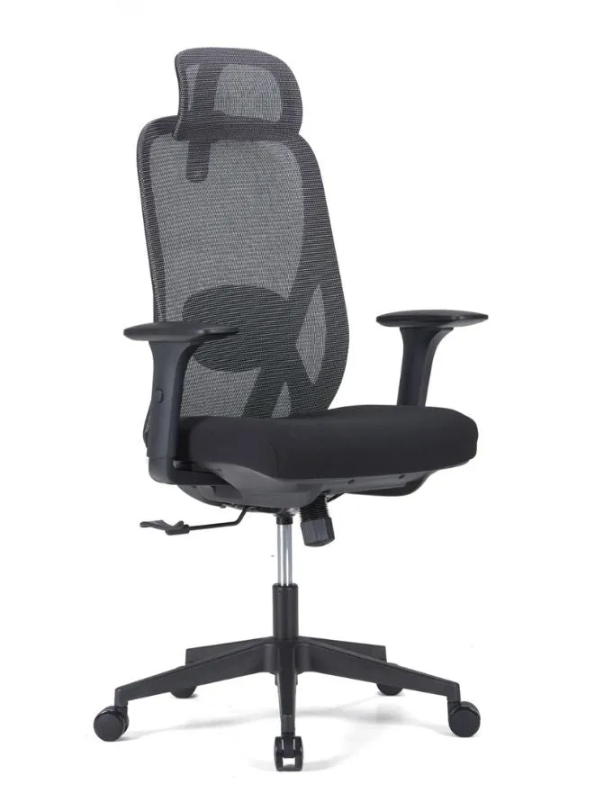 Ergonomic Office Chair with Adjustable Mesh Headrest, Lumbar Support, and Synchro Tilt Mechanism
