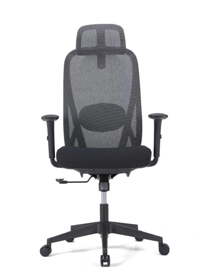 Ergonomic Office Chair with Adjustable Mesh Headrest, Lumbar Support, and Synchro Tilt Mechanism