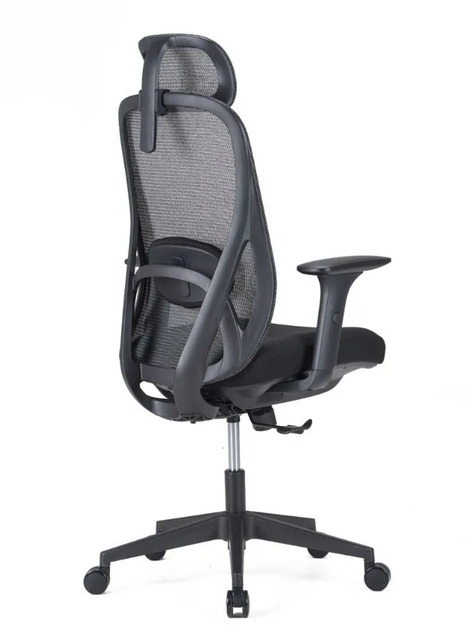Ergonomic Office Chair with Adjustable Mesh Headrest, Lumbar Support, and Synchro Tilt Mechanism