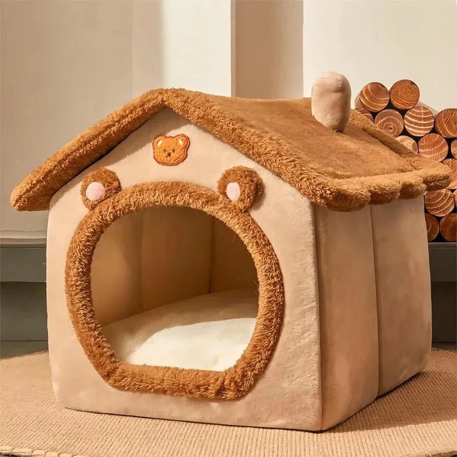 Foldable Removable Washable Pet House - Cat and Puppy Cave Sofa Bed
