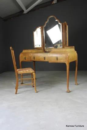 French Burr Maple Dressing Table