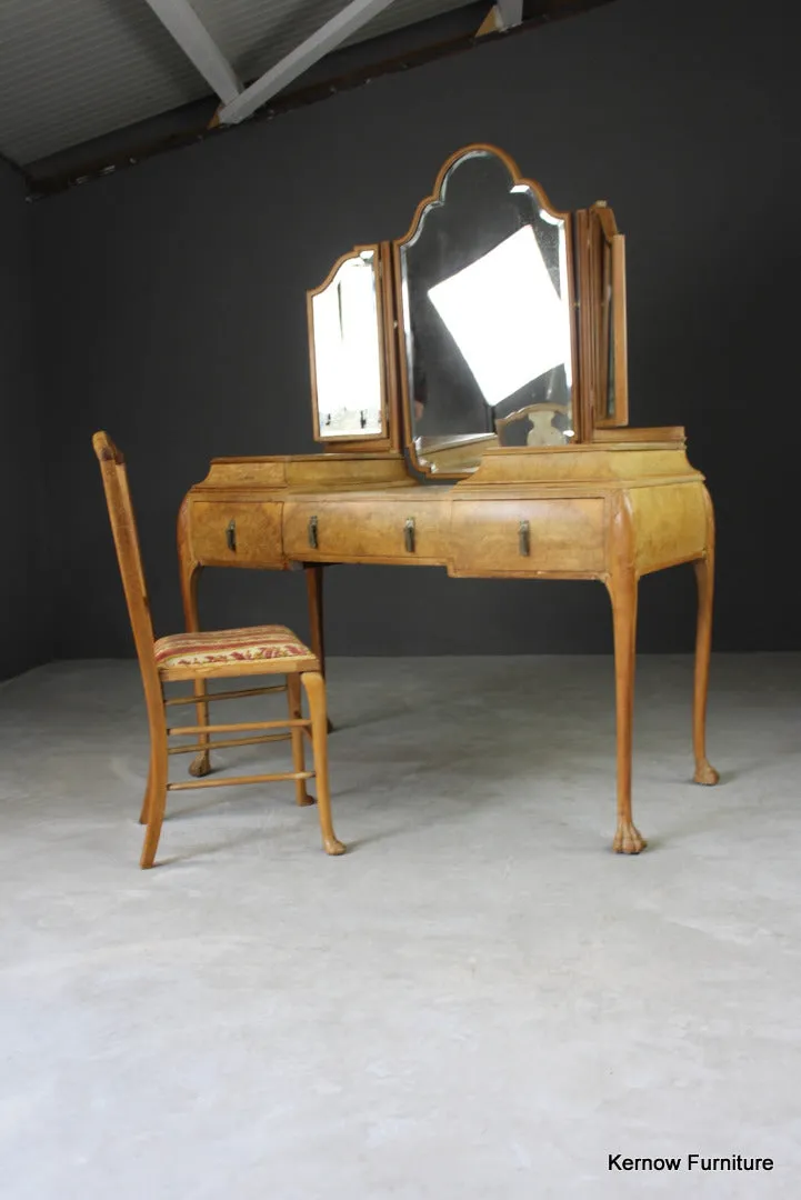 French Burr Maple Dressing Table
