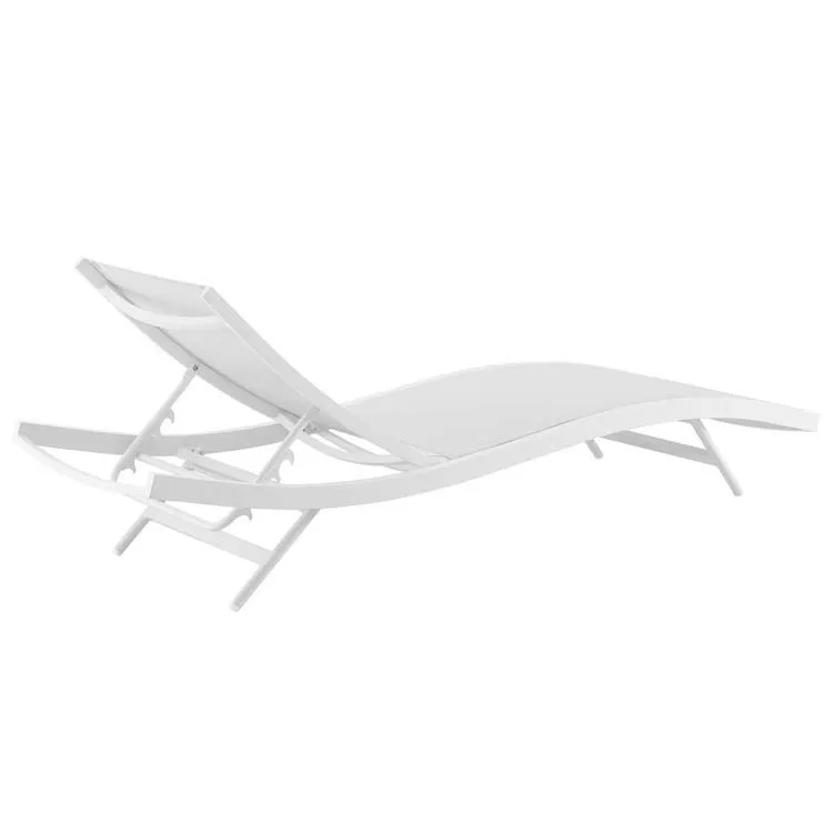 Glimpse Outdoor Patio Mesh Chaise Lounges Set of 4