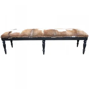 Hemingway Brown & White Goat Bench Seat