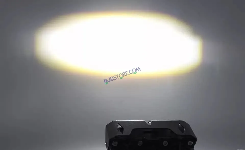 HJG Future Eyes 3 LED 120W Fog Light (3 Round LED HJG Fog Light, 60W per pc * 2 = 120W Total) White Yellow