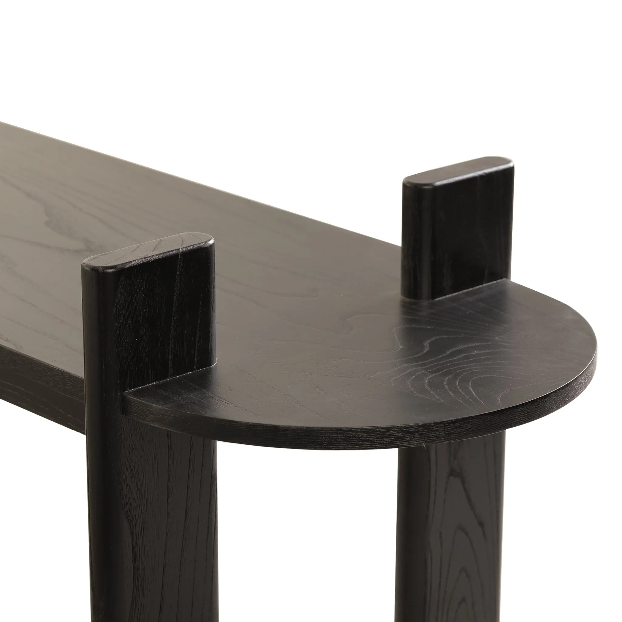 Jahoda 1.6m Black Elm Bench - Natural Linen