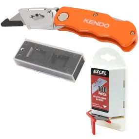 Kendo Multi-Purpose Folding Knife 5 Piece with 100 Piece Blade