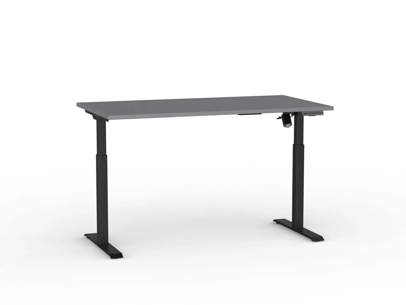 Knight's Agile Boost Electric Height Adjustable Desk, Black Frame, 1500mm x 800mm, Height Adjustable, Digital Handset, USB Port, 4 Point Memory, Multi-User