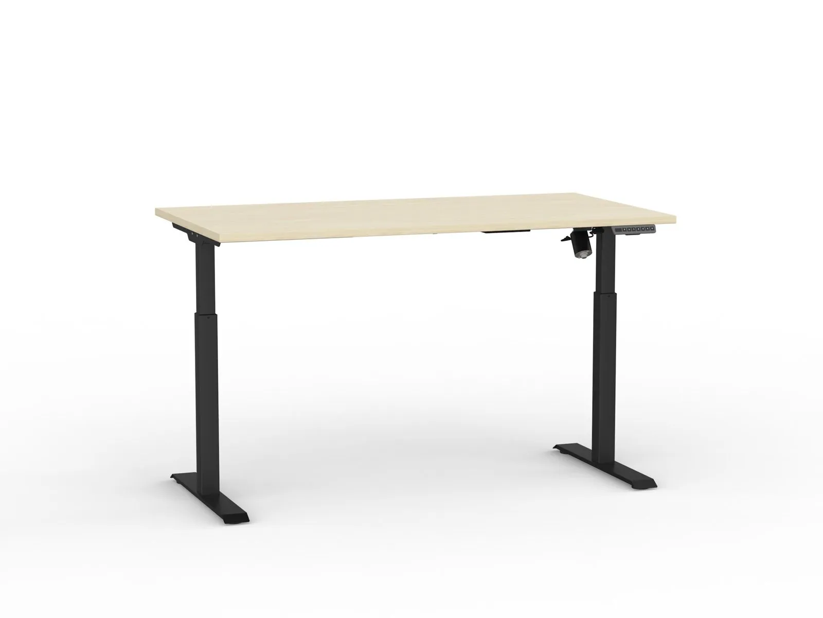 Knight's Agile Boost Electric Height Adjustable Desk, Black Frame, 1500mm x 800mm, Height Adjustable, Digital Handset, USB Port, 4 Point Memory, Multi-User