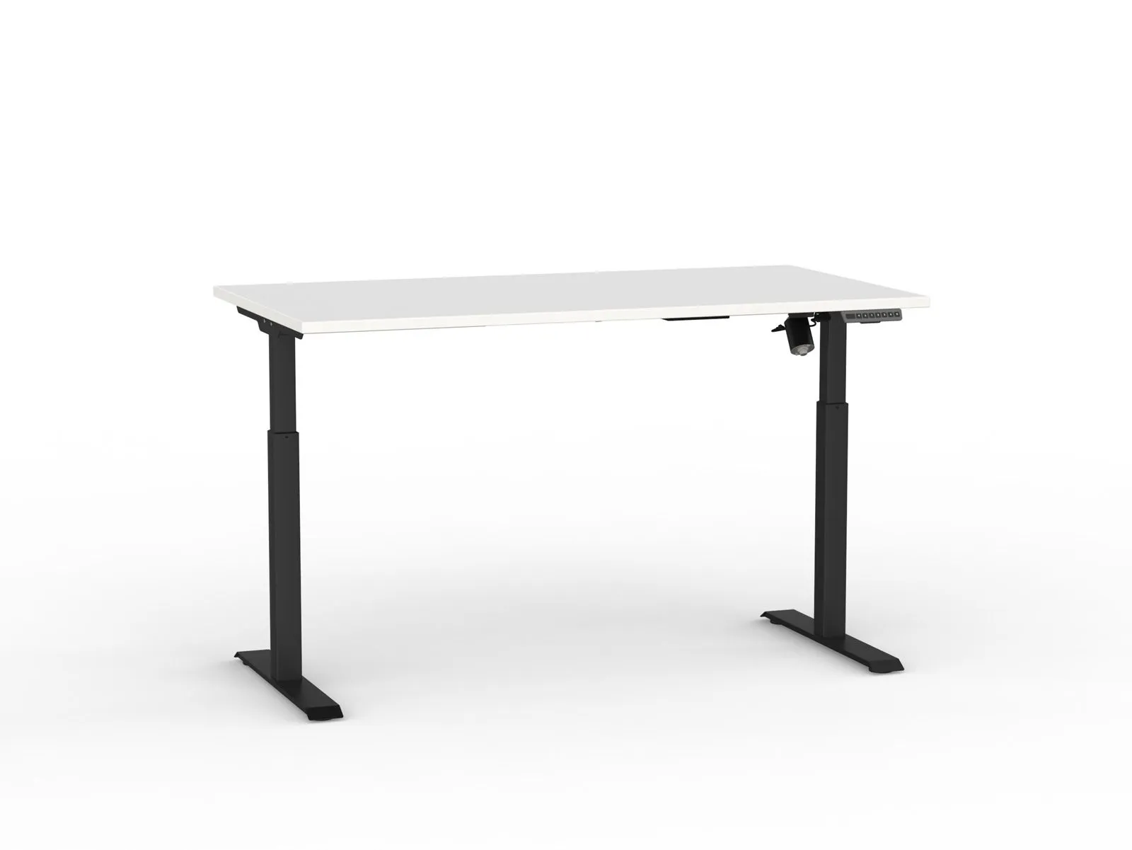 Knight's Agile Boost Electric Height Adjustable Desk, Black Frame, 1500mm x 800mm, Height Adjustable, Digital Handset, USB Port, 4 Point Memory, Multi-User