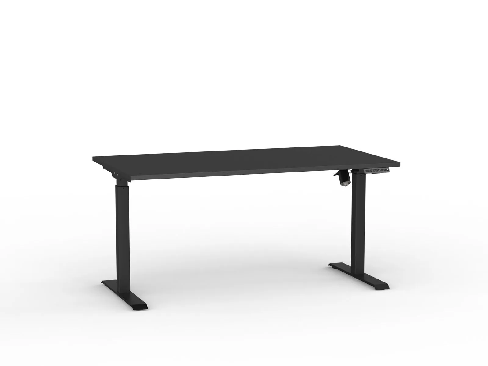 Knight's Agile Boost Electric Height Adjustable Desk, Black Frame, 1500mm x 800mm, Height Adjustable, Digital Handset, USB Port, 4 Point Memory, Multi-User