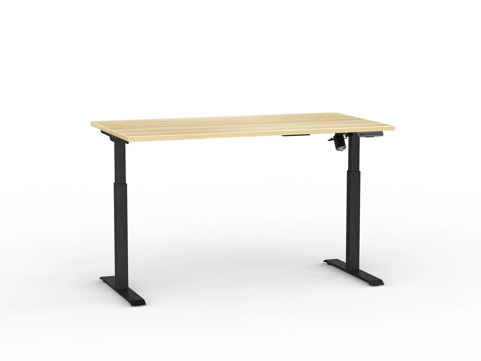 Knight's Agile Boost Electric Height Adjustable Desk, Black Frame, 1500mm x 800mm, Height Adjustable, Digital Handset, USB Port, 4 Point Memory, Multi-User