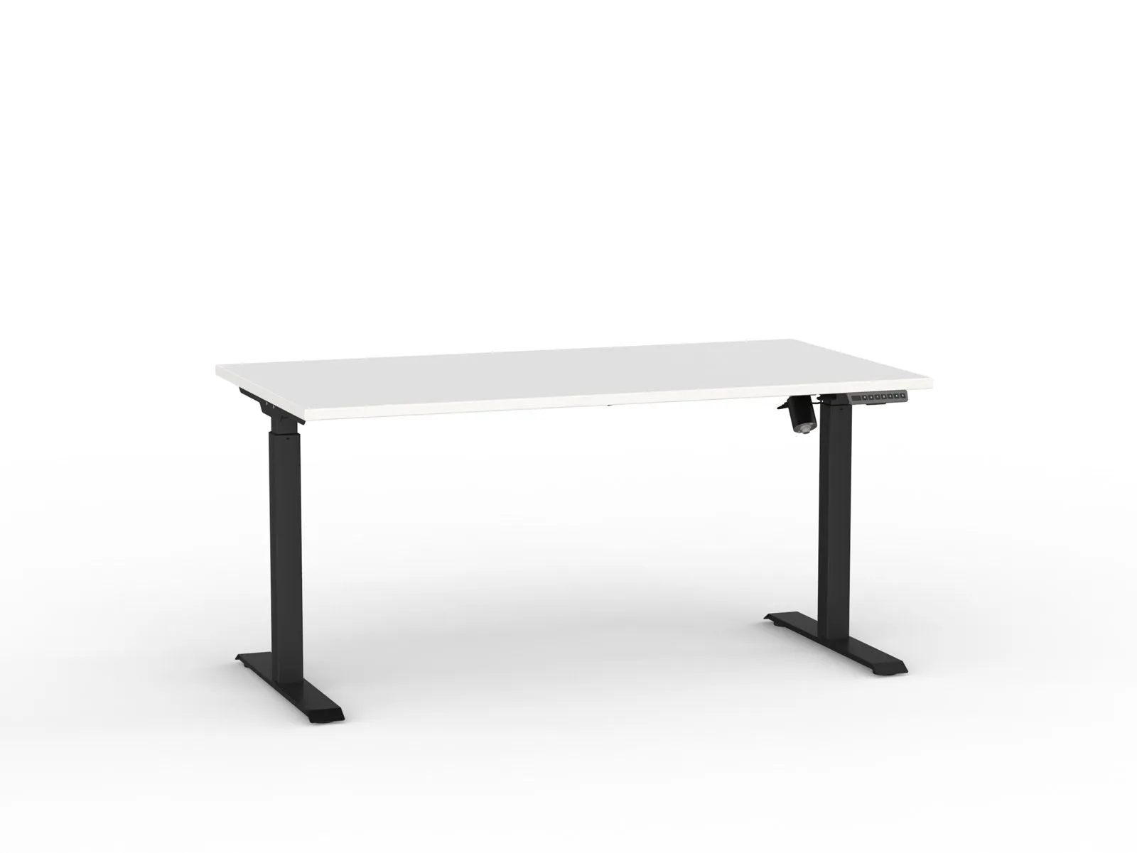 Knight's Agile Boost Electric Height Adjustable Desk, Black Frame, 1500mm x 800mm, Height Adjustable, Digital Handset, USB Port, 4 Point Memory, Multi-User