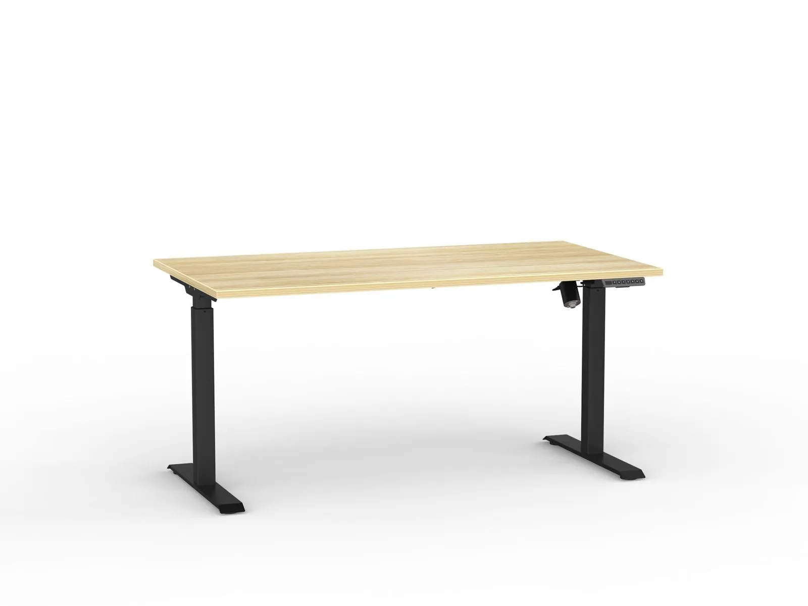 Knight's Agile Boost Electric Height Adjustable Desk, Black Frame, 1500mm x 800mm, Height Adjustable, Digital Handset, USB Port, 4 Point Memory, Multi-User