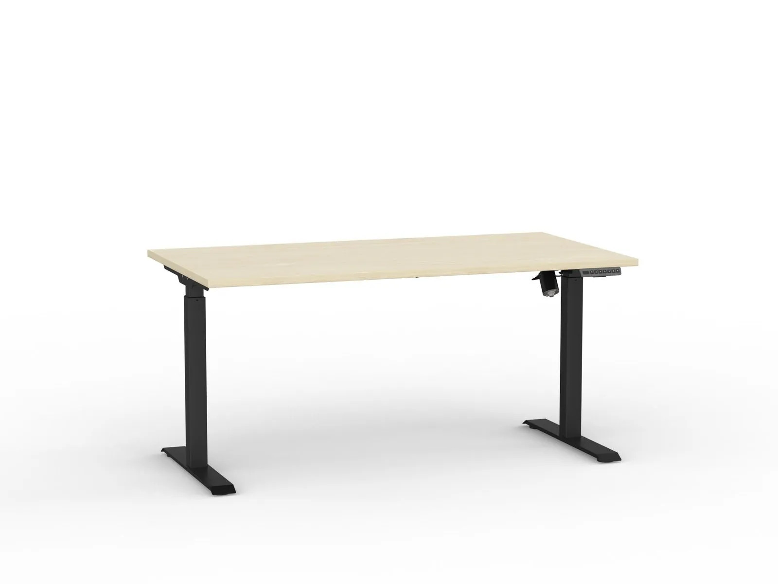 Knight's Agile Boost Electric Height Adjustable Desk, Black Frame, 1500mm x 800mm, Height Adjustable, Digital Handset, USB Port, 4 Point Memory, Multi-User