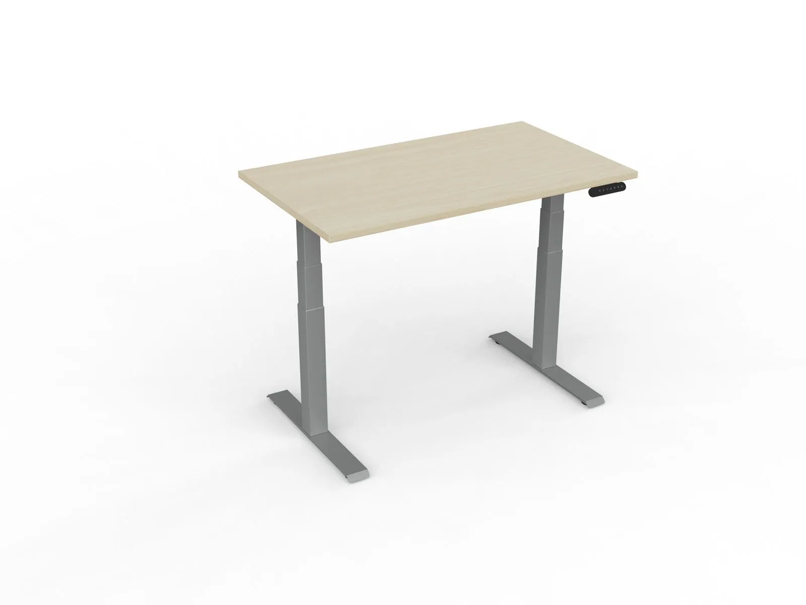 Knight's Velocity Electric Standing Desk, 3-Column Individual Desk, Silver Frame, 1200mm x 700mm