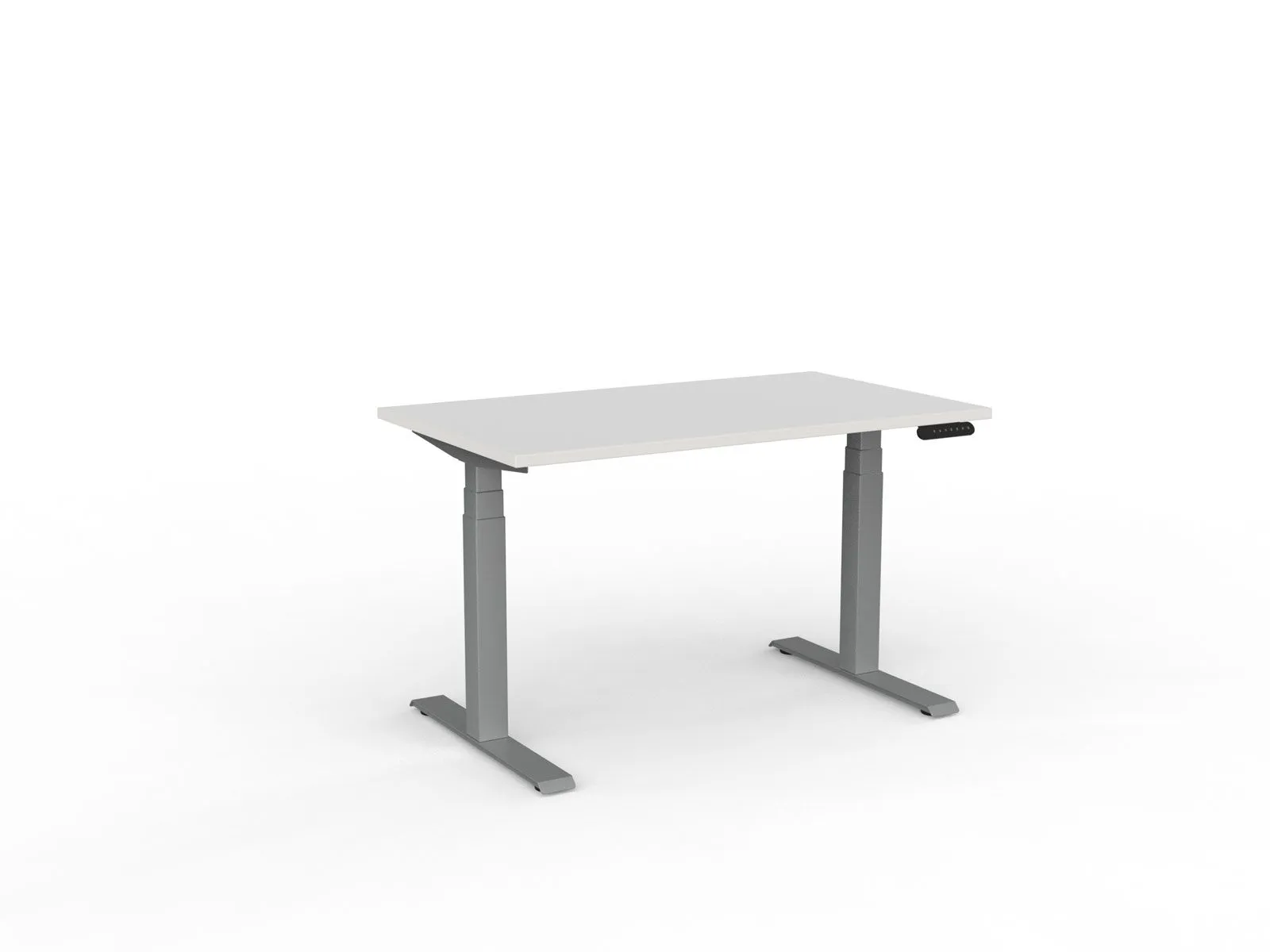 Knight's Velocity Electric Standing Desk, 3-Column Individual Desk, Silver Frame, 1200mm x 700mm
