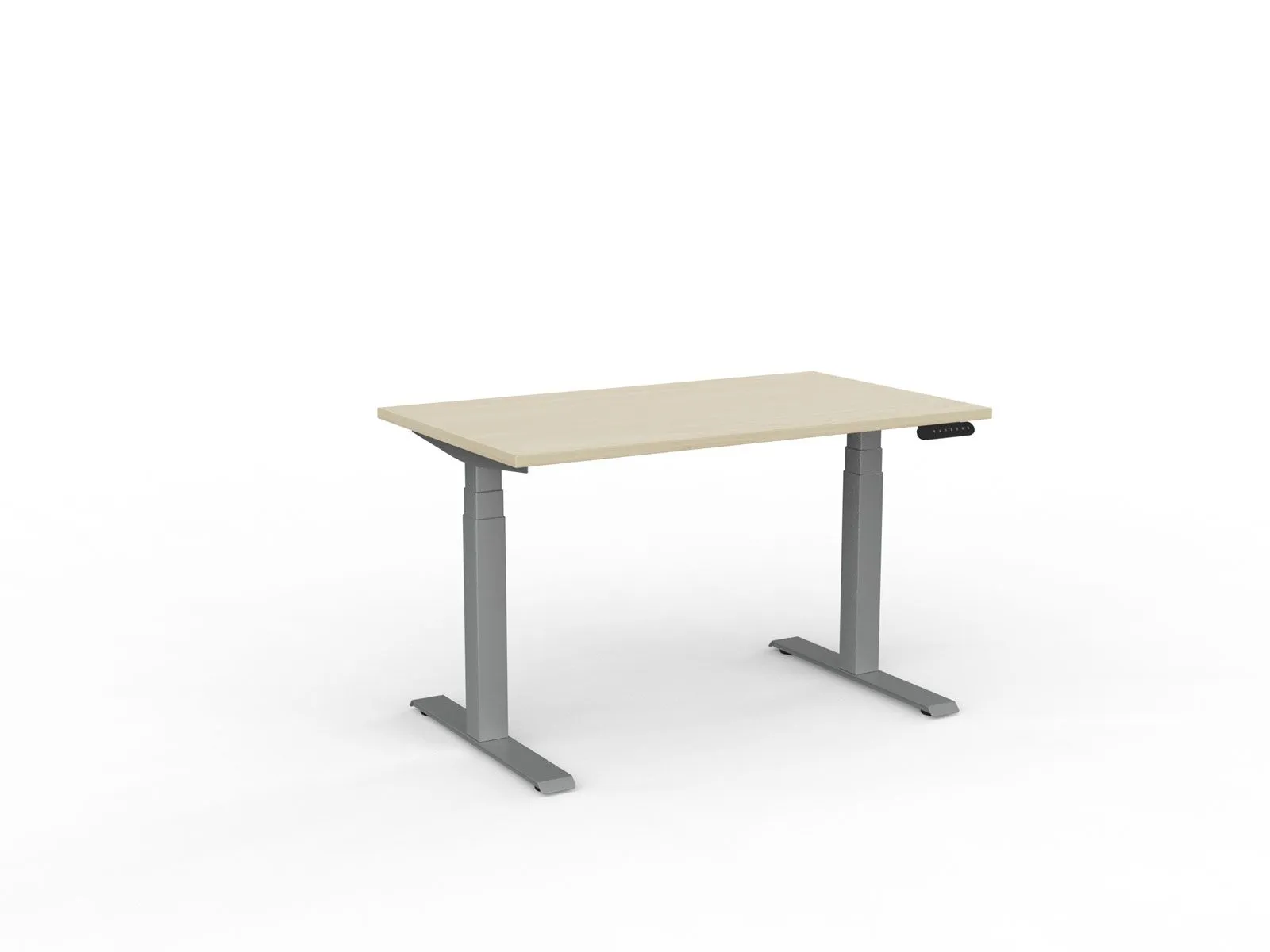Knight's Velocity Electric Standing Desk, 3-Column Individual Desk, Silver Frame, 1200mm x 700mm