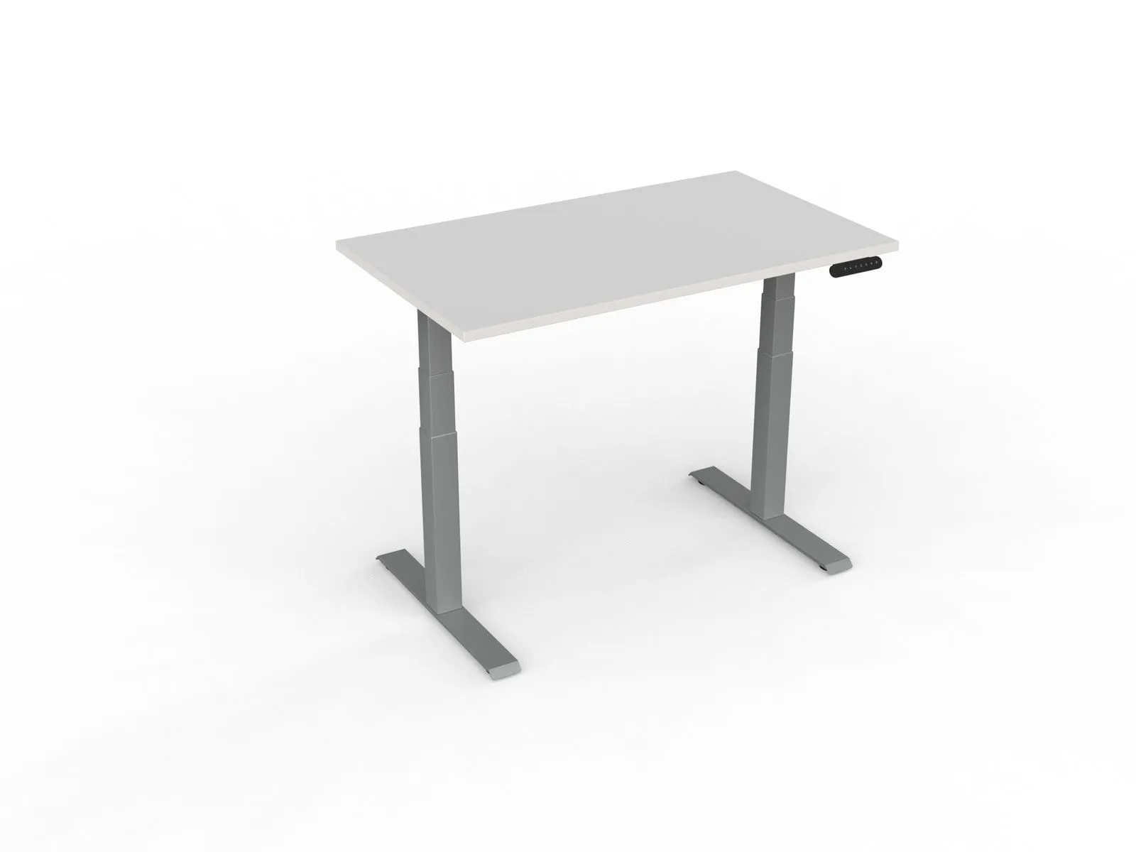 Knight's Velocity Electric Standing Desk, 3-Column Individual Desk, Silver Frame, 1200mm x 700mm
