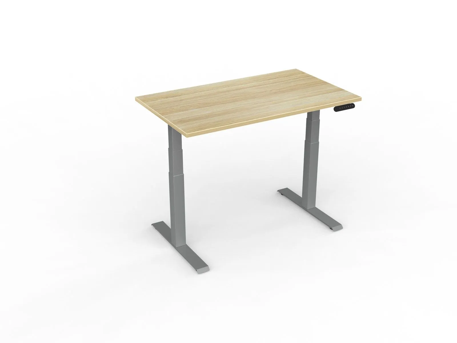 Knight's Velocity Electric Standing Desk, 3-Column Individual Desk, Silver Frame, 1200mm x 700mm