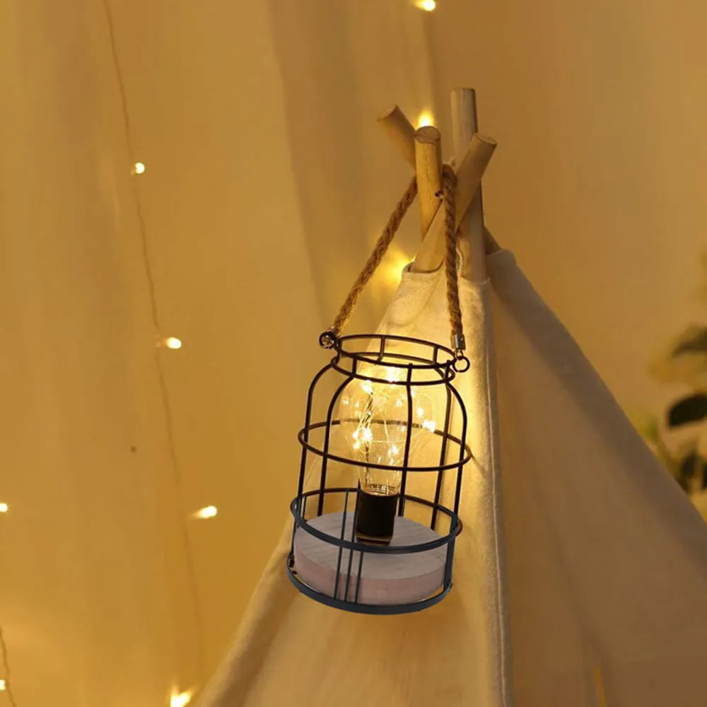 LED Hanging Metal Lantern