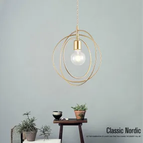 LED Pendant Lights: Golden E27 Hanging Lamp for Living Room Decoration and Kitchen Lighting