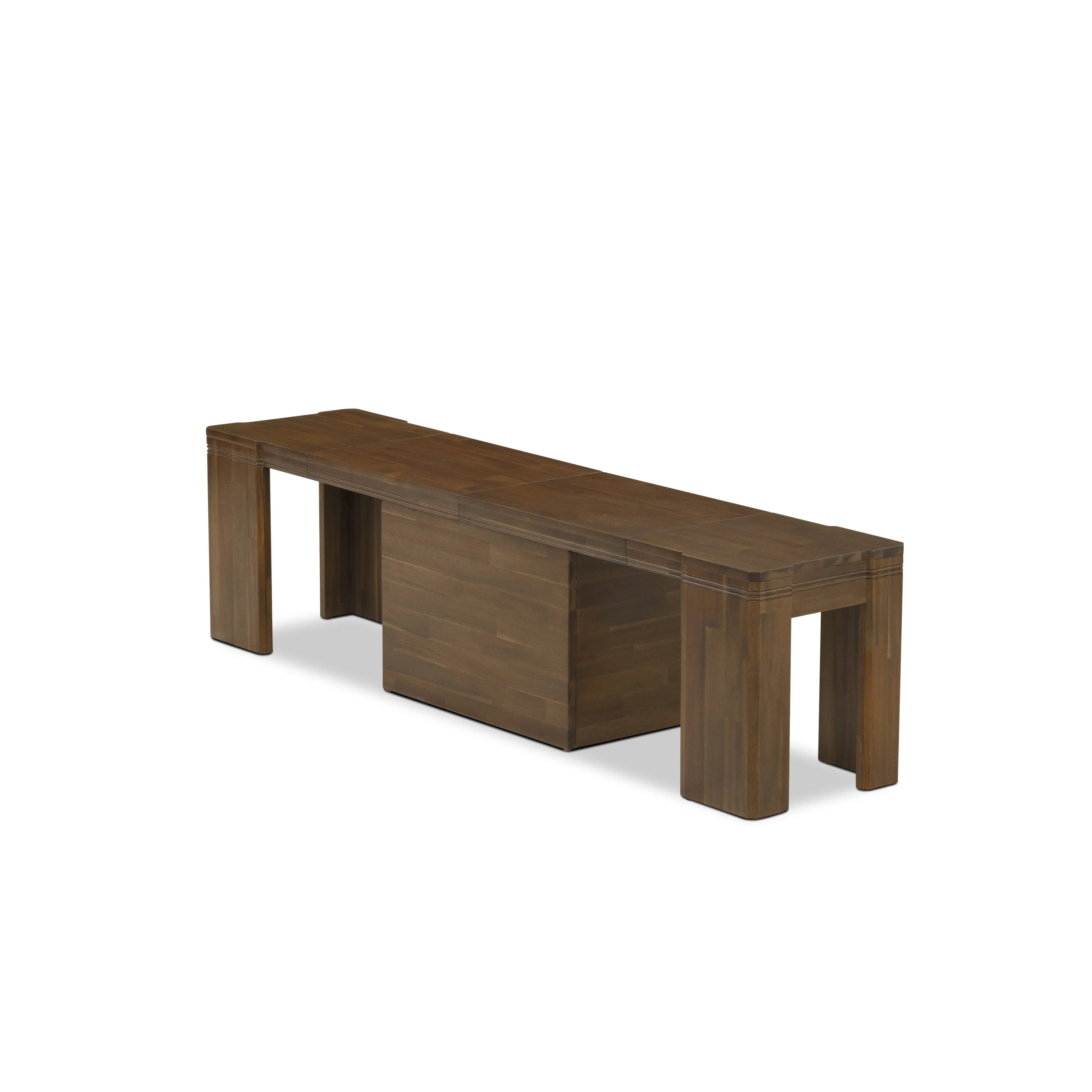 Luxe by East West Furniture X07GA-B08-03 -9 Pieces Extendable Dining Set Includes a Rectangle Kitchen Table, 7 Dining Chairs and 1 Modern Bench, Antique Walnut