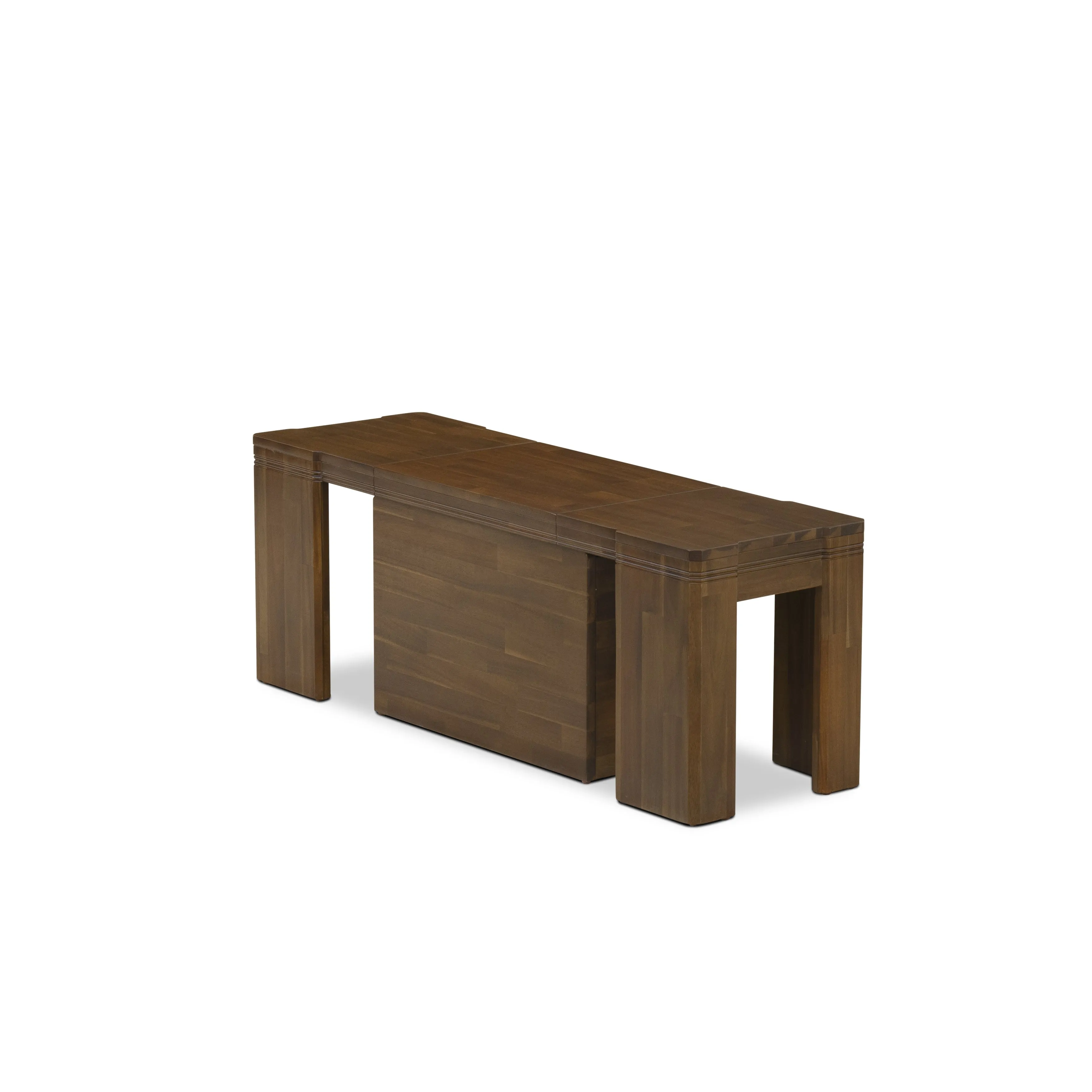 Luxe by East West Furniture X07GA-B08-03 -9 Pieces Extendable Dining Set Includes a Rectangle Kitchen Table, 7 Dining Chairs and 1 Modern Bench, Antique Walnut