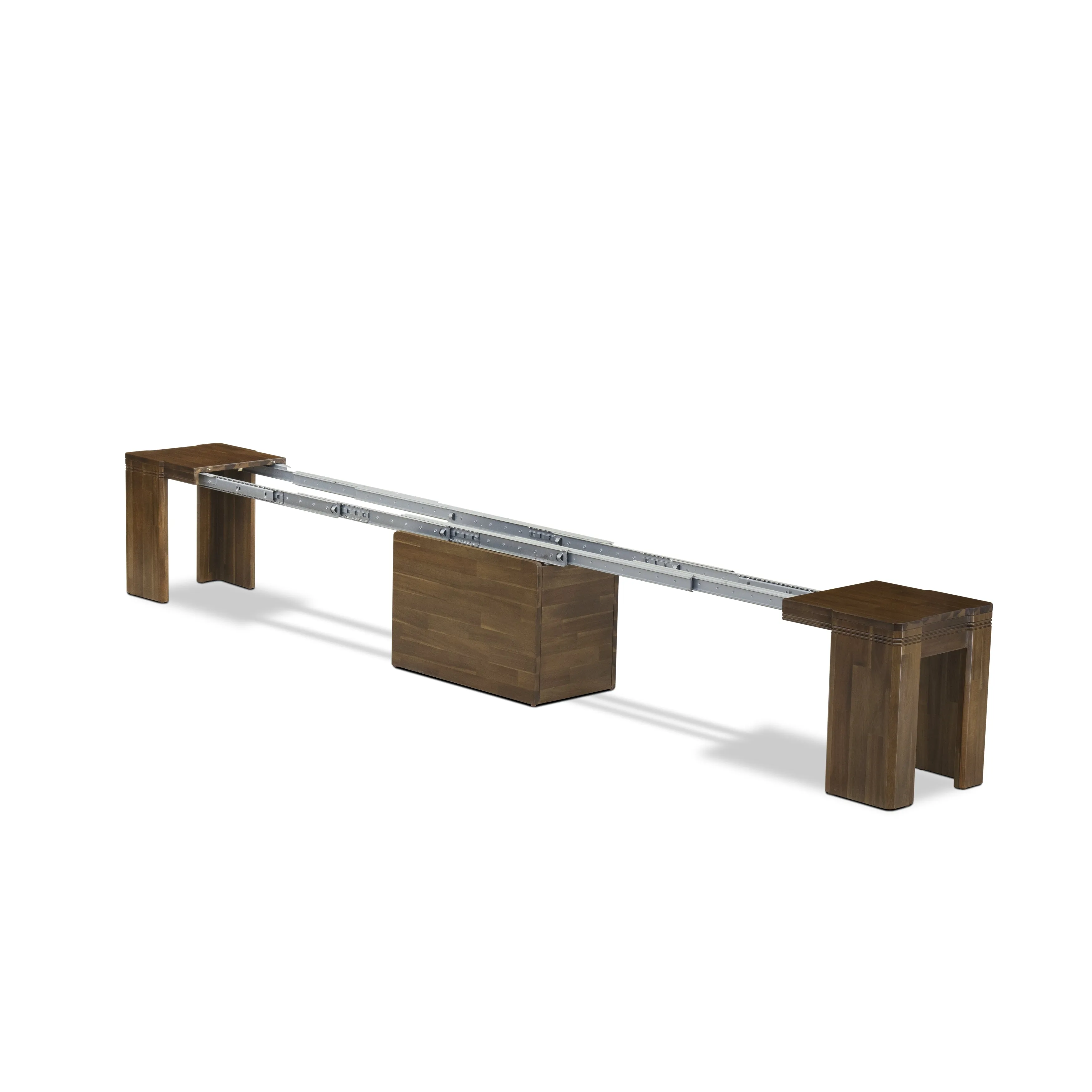 Luxe by East West Furniture X07VE-BC8-04 -10 Pieces Extendable Dining Set Includes a Rectangle Kitchen Table, 1 Coffee Table, 7 Dining Chairs and 1 Modern Bench, Antique Walnut