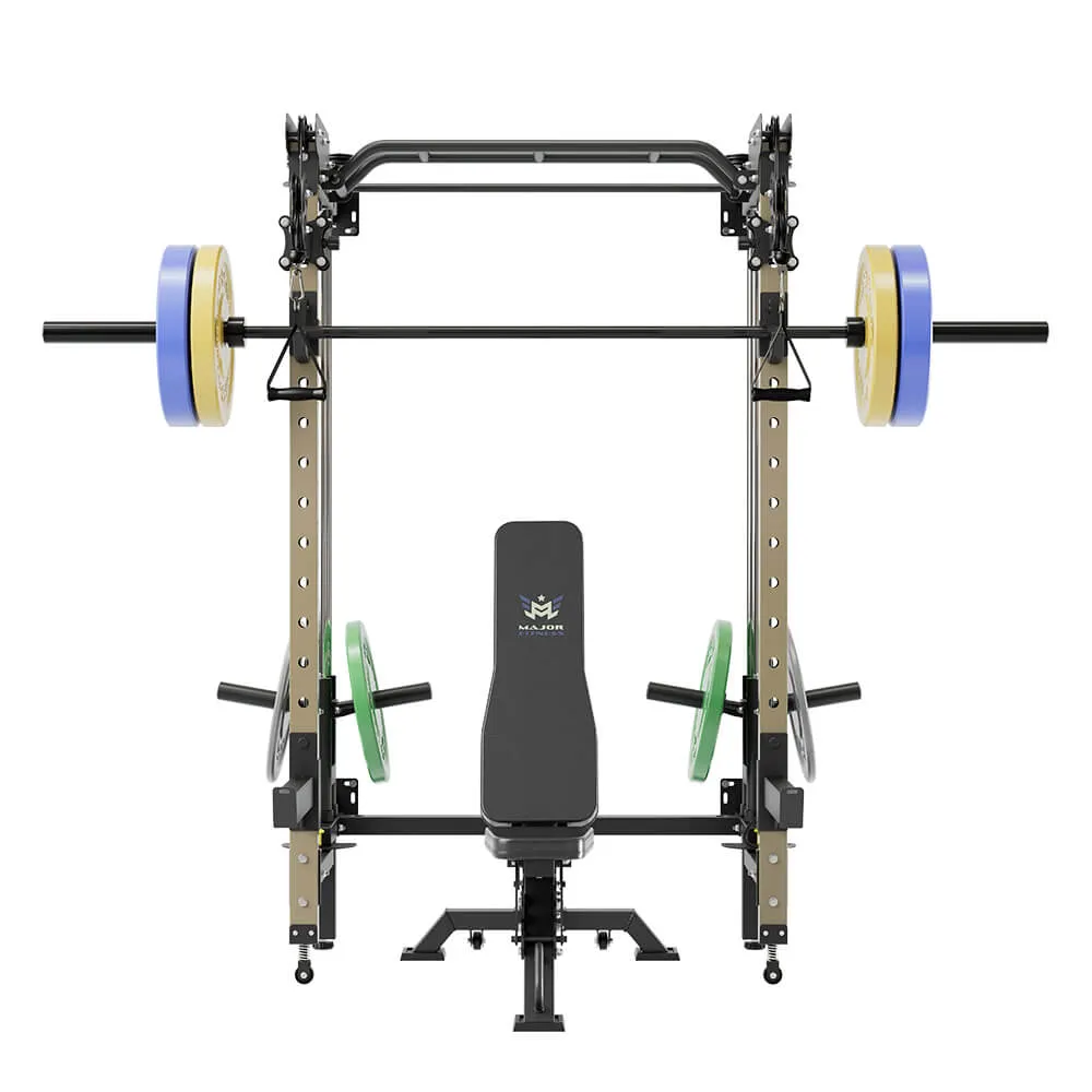 MAJOR FITNESS Lightning F35 Folding Power Rack All-In-One Home Gym