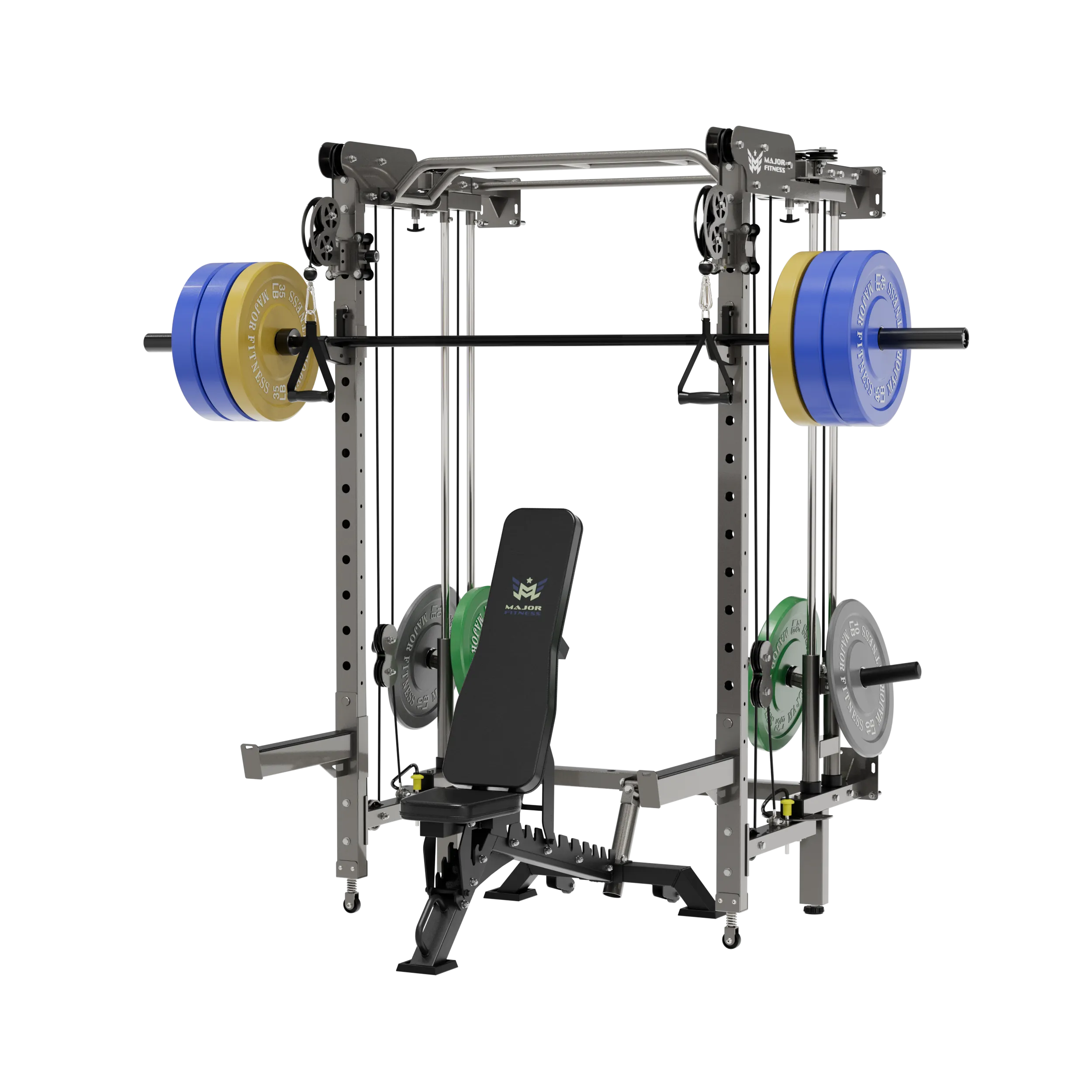 MAJOR FITNESS Lightning F35 Folding Power Rack All-In-One Home Gym
