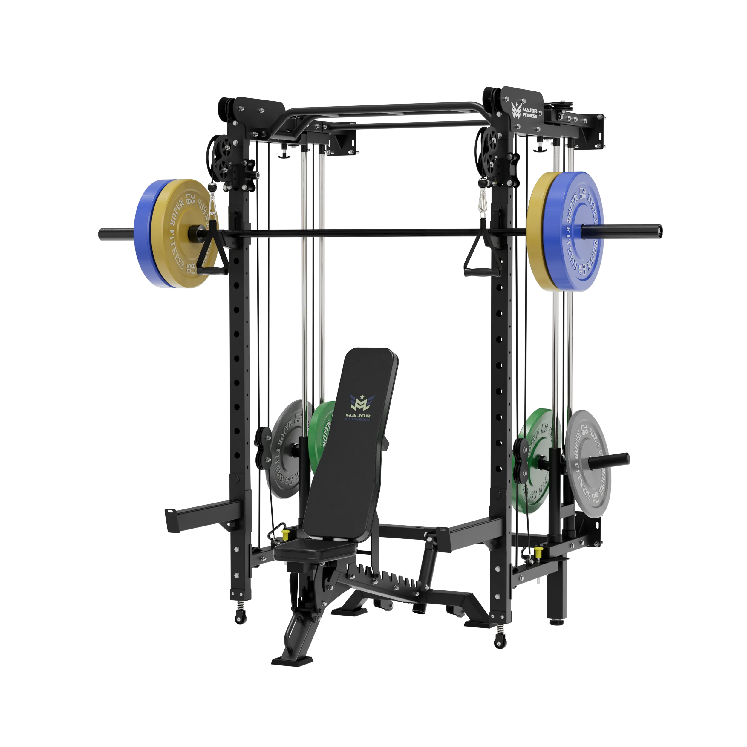 MAJOR FITNESS Lightning F35 Folding Power Rack All-In-One Home Gym
