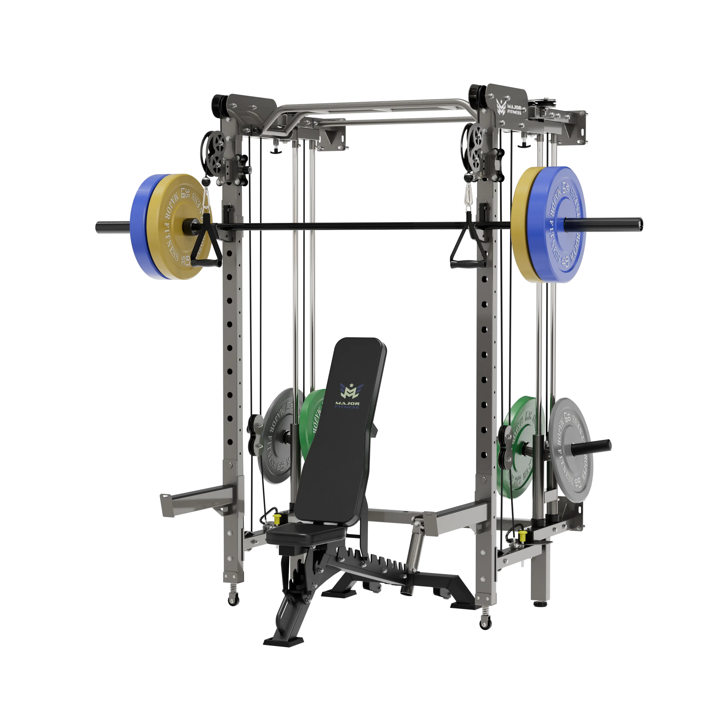 MAJOR FITNESS Lightning F35 Folding Power Rack All-In-One Home Gym