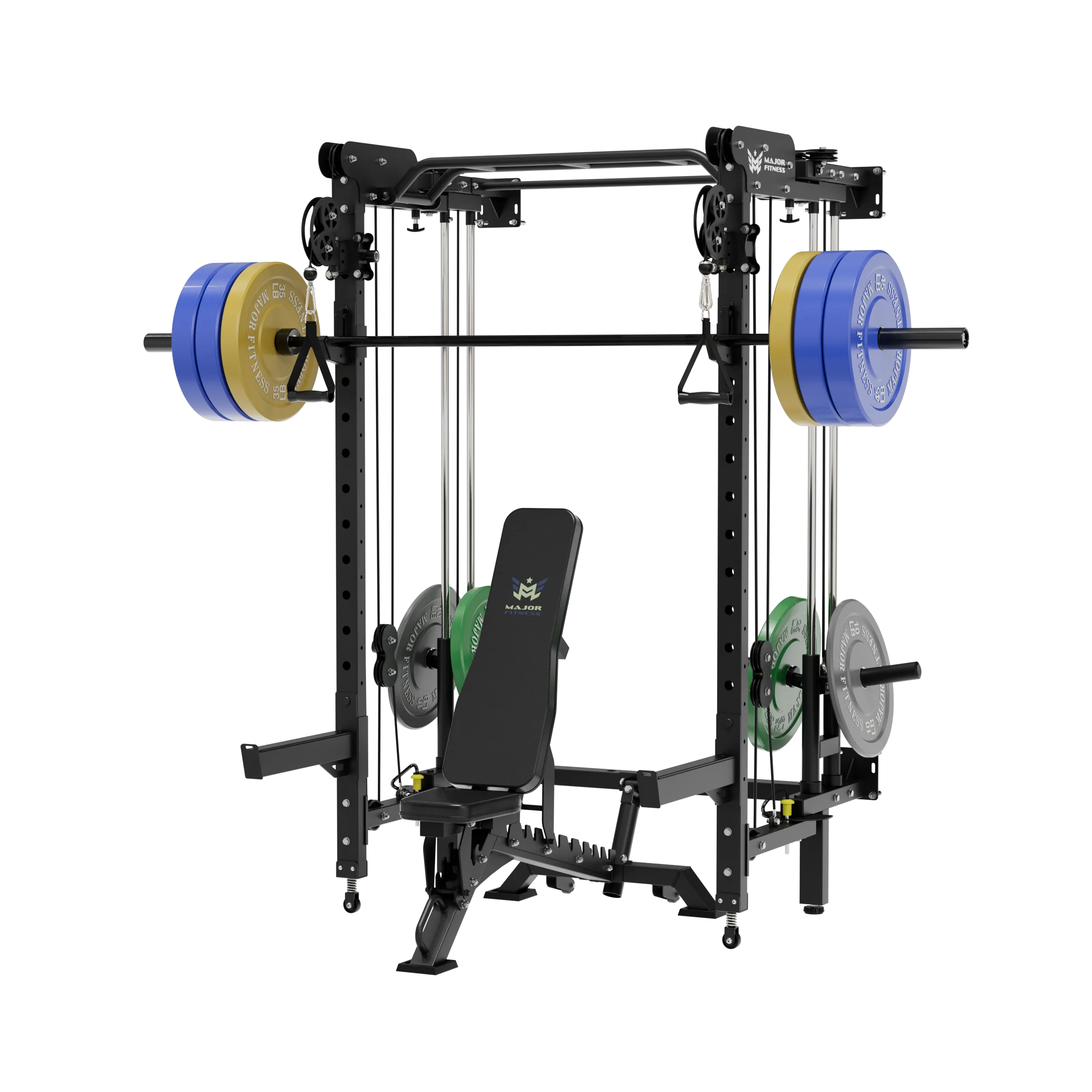 MAJOR FITNESS Lightning F35 Folding Power Rack All-In-One Home Gym