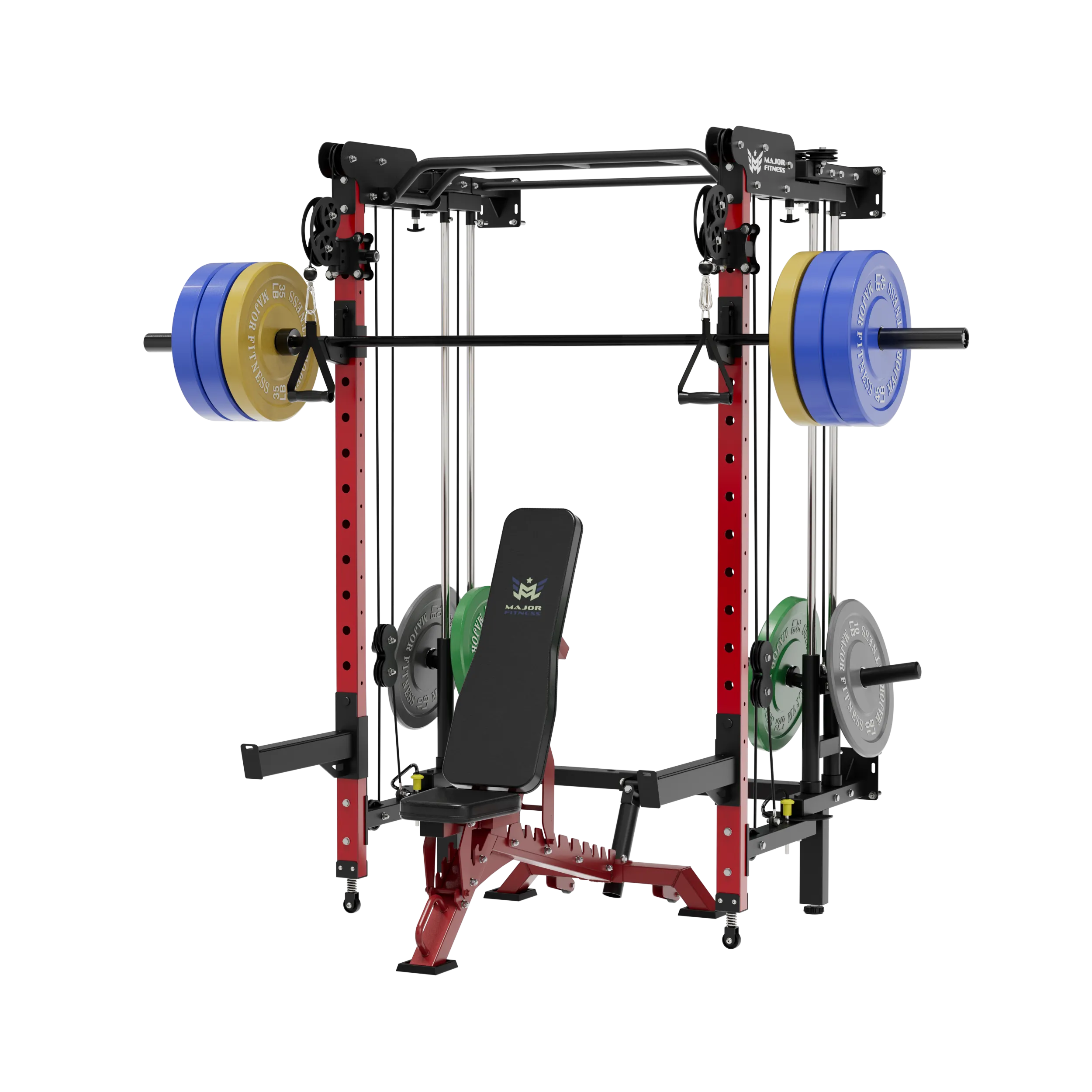 MAJOR FITNESS Lightning F35 Folding Power Rack All-In-One Home Gym