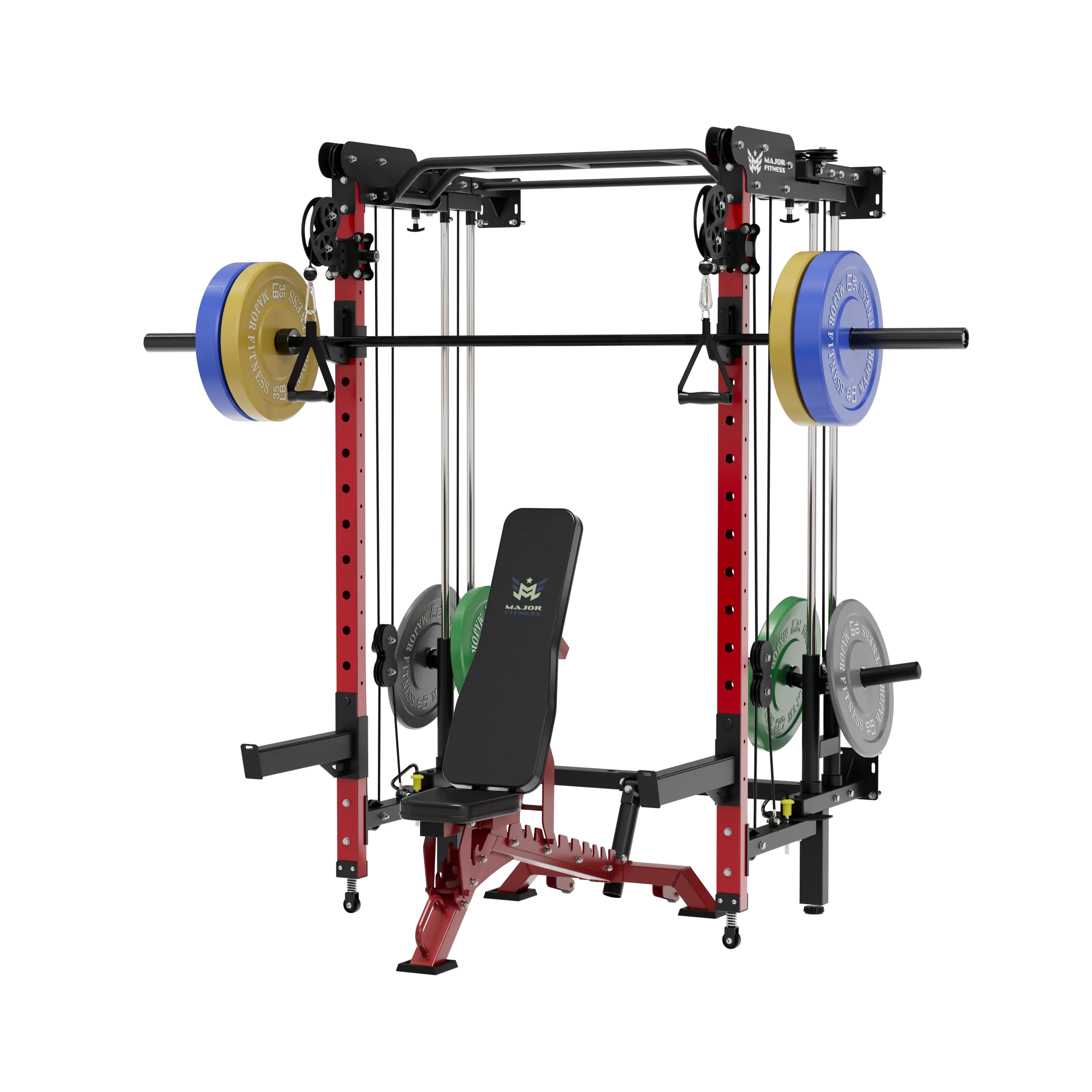 MAJOR FITNESS Lightning F35 Folding Power Rack All-In-One Home Gym
