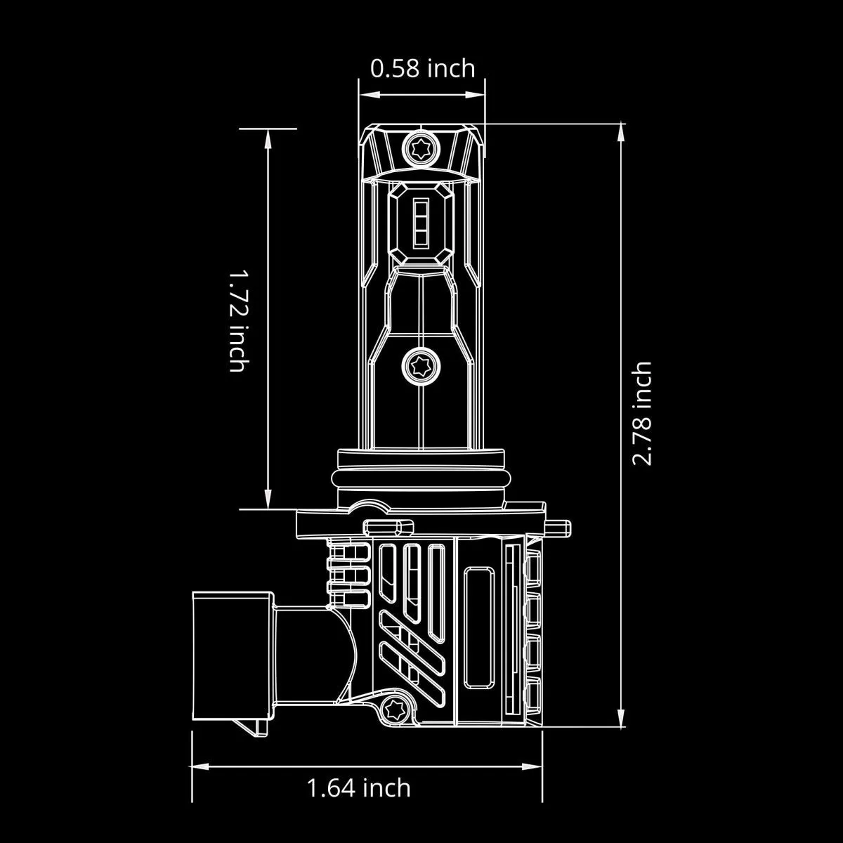 Mini H8 H9 H11 LED Forward Lightings Bulbs, Fog Lights, DRL, White
