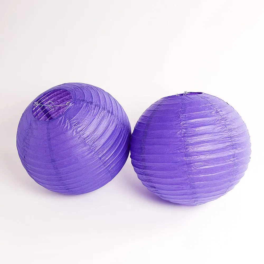 Minnesota Pro Football Paper Lanterns 6pc Combo Tailgating Party Pack (Purple/Yellow)  - by PaperLanternStore