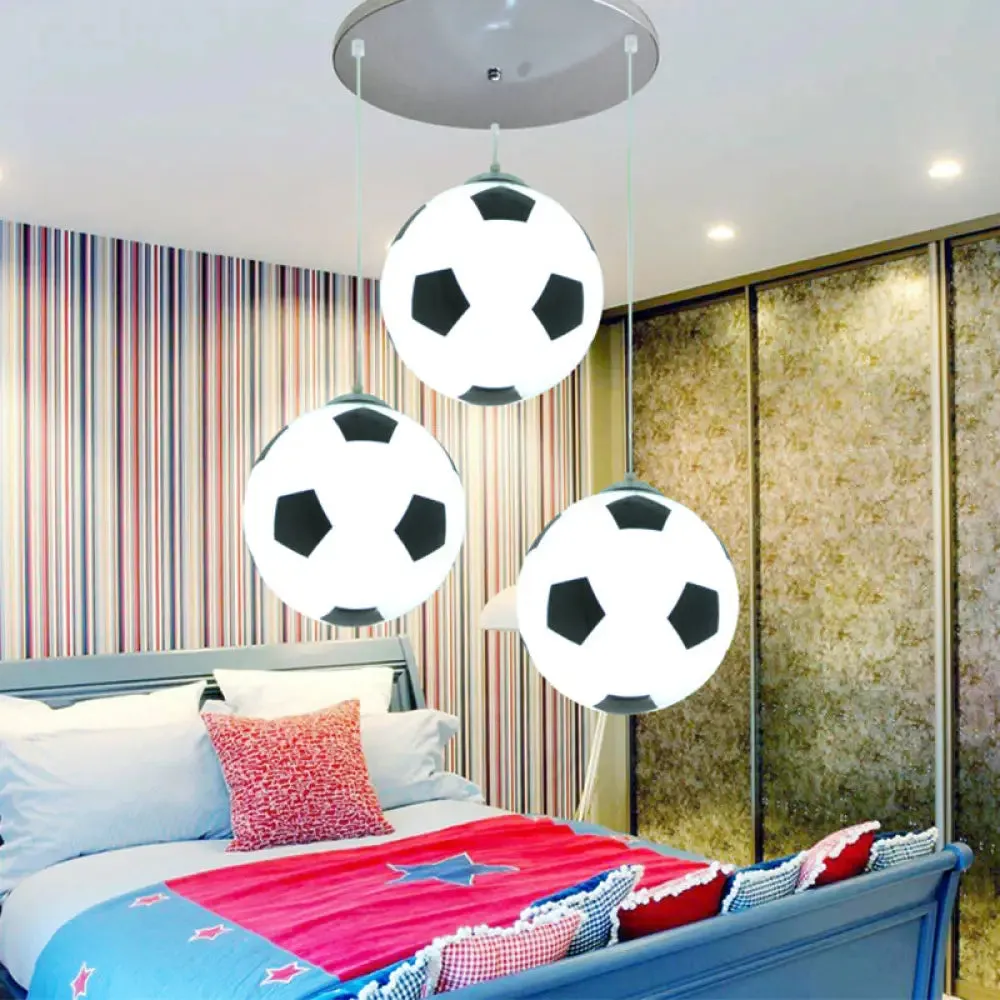 Modern 3-Light Chrome Ceiling Hanging Lamps for Bedroom – Boys Room