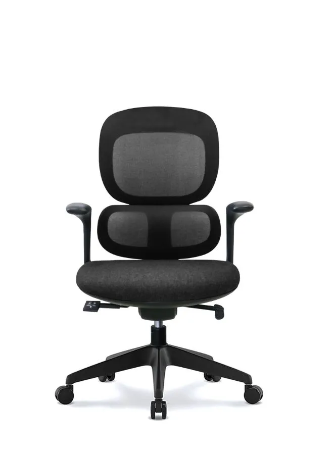 Modern Executive Ergonomic Office Chair with Sliding Seat, Without Headrest, Black Base for Office, Home and Shops