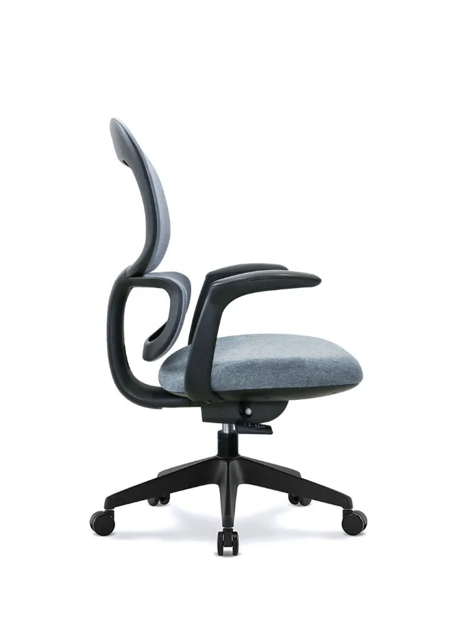 Modern Executive Ergonomic Office Chair with Sliding Seat, Without Headrest, Black Base for Office, Home and Shops