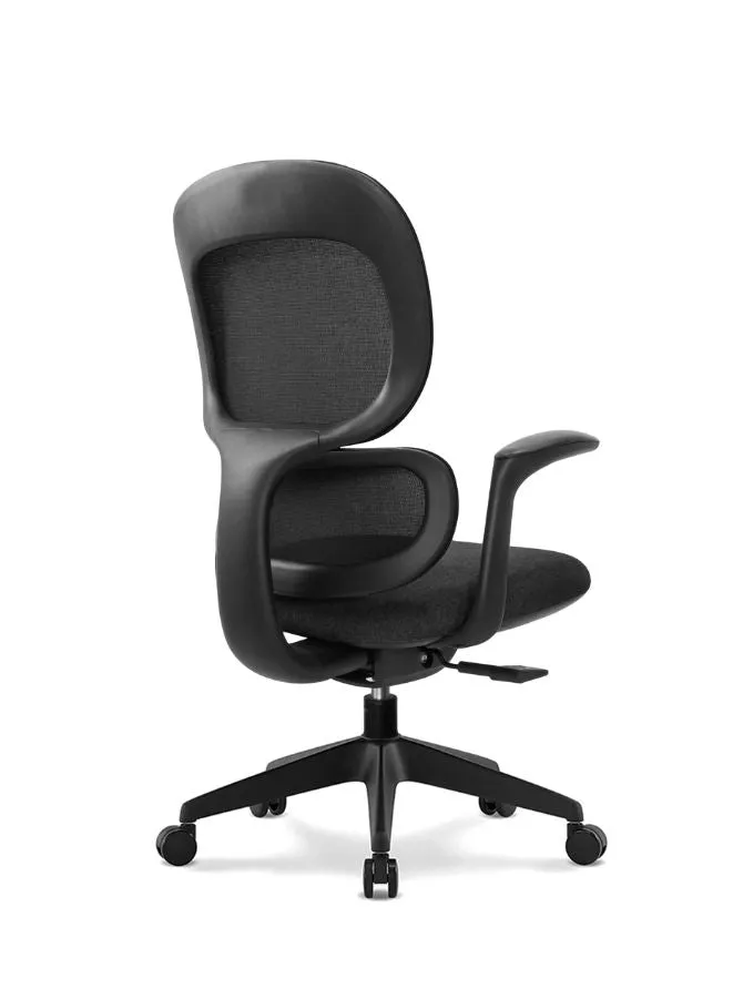 Modern Executive Ergonomic Office Chair with Sliding Seat, Without Headrest, Black Base for Office, Home and Shops
